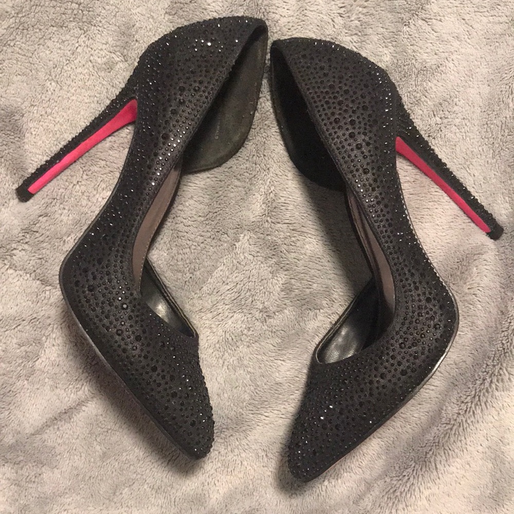 Black pointed heels